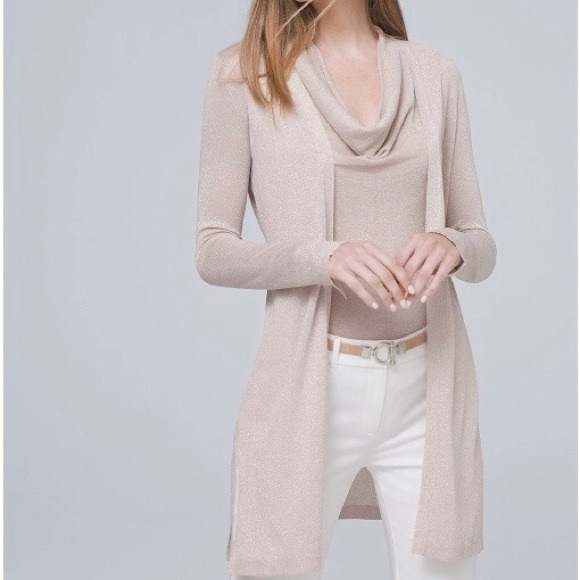 White House Black Market Sweaters - WHITE HOUSE BLACK MARKET Shimmer Cardigan